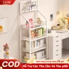 LUXE Giá đựng đồ ăn nhẹ sắt đa năng, kệ nhiều lớp, xe đẩy bánh xe - Giá 329.000₫