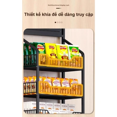LUXE Giá đựng đồ ăn nhẹ sắt đa năng, kệ nhiều lớp, xe đẩy bánh xe - Giá 329.000₫ 9 LUXE Giá đựng đồ ăn nhẹ sắt đa năng, kệ nhiều lớp, xe đẩy bánh xe - Giá 329.000₫ 9