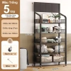 LUXE Giá đựng đồ ăn nhẹ sắt đa năng, kệ nhiều lớp, xe đẩy bánh xe - Giá 329.000₫ 10