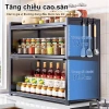 LUXE Tủ bếp đa năng xám, kệ nhiều tầng chống bụi - Giá chỉ 399.000 VNĐ 2