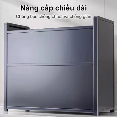 LUXE Tủ bếp đa năng xám, kệ nhiều tầng chống bụi - Giá chỉ 399.000 VNĐ