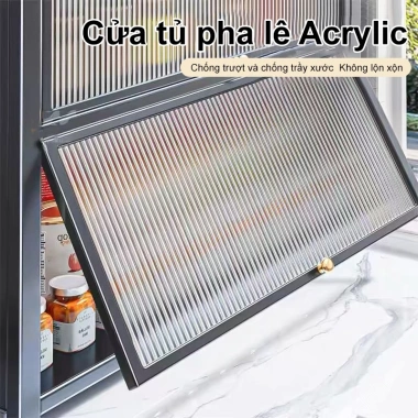 LUXE Tủ bếp đa năng xám, kệ nhiều tầng chống bụi - Giá chỉ 399.000 VNĐ 6 LUXE Tủ bếp đa năng xám, kệ nhiều tầng chống bụi - Giá chỉ 399.000 VNĐ 6