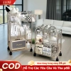 LUXE Xe Đẩy Spa Đa Năng - Kệ Đựng Đồ Trong Suốt Nhiều Tầng, Di Chuyển Dễ, Giá Chỉ 69.000 VND