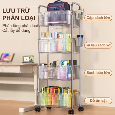 LUXE Xe Đẩy Spa Đa Năng - Kệ Đựng Đồ Trong Suốt Nhiều Tầng, Di Chuyển Dễ, Giá Chỉ 69.000 VND 3