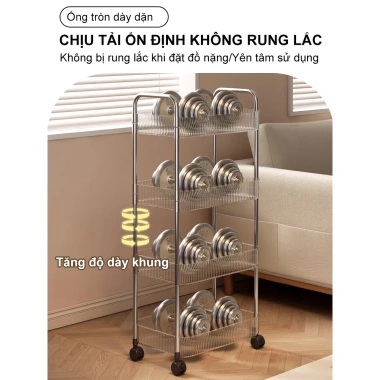 LUXE Xe Đẩy Spa Đa Năng - Kệ Đựng Đồ Trong Suốt Nhiều Tầng, Di Chuyển Dễ, Giá Chỉ 69.000 VND 7