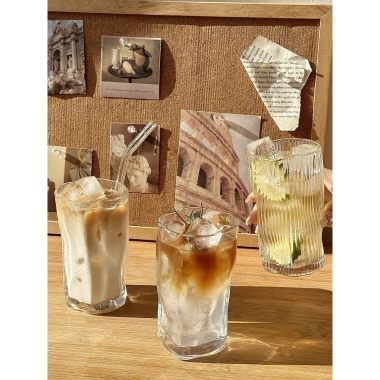 Ly cốc thủy tinh lượn sóng cong uốn – Đa năng cho coffee, kem, đá xay, sinh tố, cocktail, chỉ 39k 5