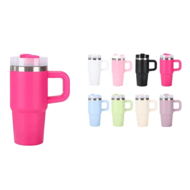 Ly Giữ Nhiệt 14oz Inox 304, Ống Hút, Tay Cầm, Cách Nhiệt 2 Lớp, Phong Cách Stanley Mini, Giá ưu đãi 180.000đ