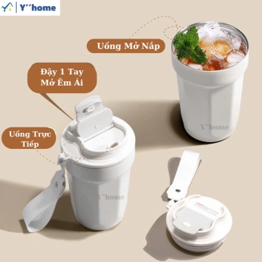 Ly giữ nhiệt 450ml khắc tên inox 316 hút chân không, sơn tĩnh điện - Xinh xắn, bền bỉ, tiện lợi 4