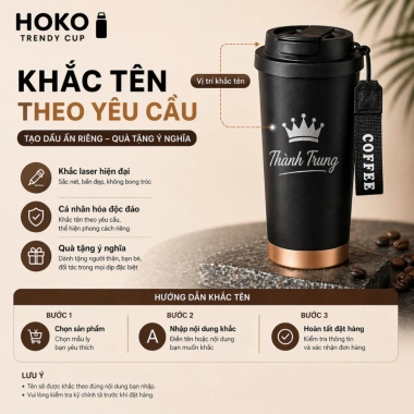 Ly giữ nhiệt 500ml phủ gốm cao cấp, có quai xách, ống hút, bình giữ nhiệt, khắc tên miễn phí - ShopHoKo 148k