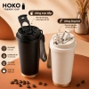 Ly giữ nhiệt 500ml phủ gốm cao cấp, có quai xách, ống hút, bình giữ nhiệt, khắc tên miễn phí - ShopHoKo 148k 6