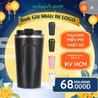 Ly giữ nhiệt 510ml inox 304 quà tặng doanh nghiệp, in logo miễn phí, giá 65.000đ