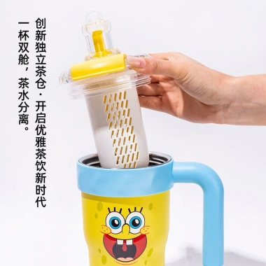 Ly giữ nhiệt cao cấp 800ml họa tiết hoạt hình - Giá ưu đãi 520k, giữ nóng lâu, chất liệu bền