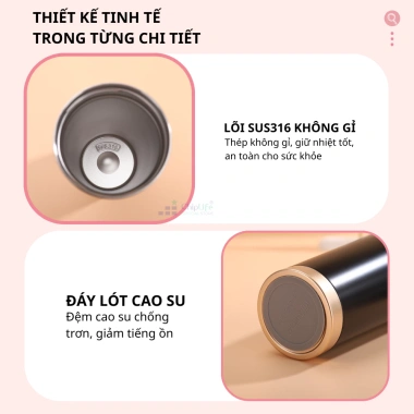 Ly giữ nhiệt Chiplife TDL01 500ml TEDDY LOVE Quà tặng bạn gái giảm còn 155.000₫