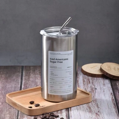 Ly Giữ Nhiệt CHOUCHOU Iced Americano Inox SUS 304 Đúc Liền Khối Cao Cấp Miễn Phí Khắc Tên