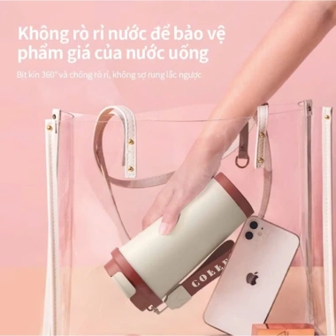 Ly Giữ Nhiệt Coffee 530ml Gốm Lót Inox 316 - Giữ Nhiệt 12h, An Toàn, Tân Cổ Điển