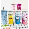 Ly Giữ Nhiệt Doraemon & Stitch Cute - Bình Giữ Nhiệt, Ống Hút, Cọ Rửa, 79.000đ