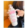 Ly Giữ Nhiệt Hello Kitty 900ml Inox 316, 8-10h, kèm ống hút, dễ thương cho nữ sinh viên 5