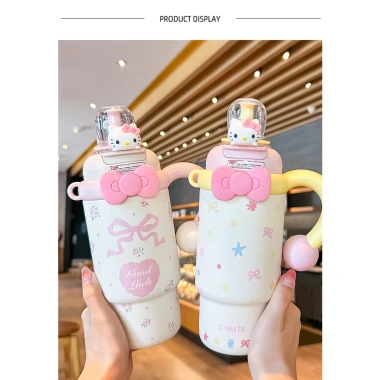 Ly Giữ Nhiệt Hello Kitty 900ml Inox 316, 8-10h, kèm ống hút, dễ thương cho nữ sinh viên 6 Ly Giữ Nhiệt Hello Kitty 900ml Inox 316, 8-10h, kèm ống hút, dễ thương cho nữ sinh viên 6