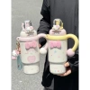 Ly Giữ Nhiệt Hello Kitty 900ml Inox 316, 8-10h, kèm ống hút, dễ thương cho nữ sinh viên 9