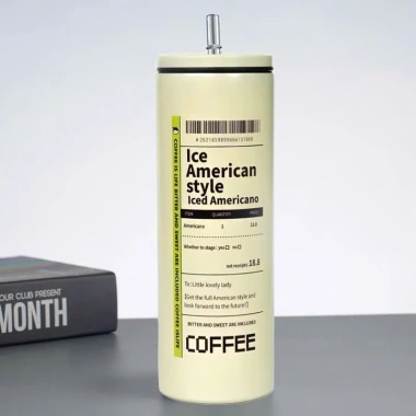 Ly giữ nhiệt Iced Americano dài cao 650ml - nút đậy + ống hút, giảm giá 65.000₫ 3