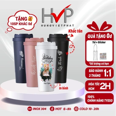 Ly giữ nhiệt Lock&Lock in khắc logo & câu chúc theo yêu cầu - Quà tặng độc đáo 400k