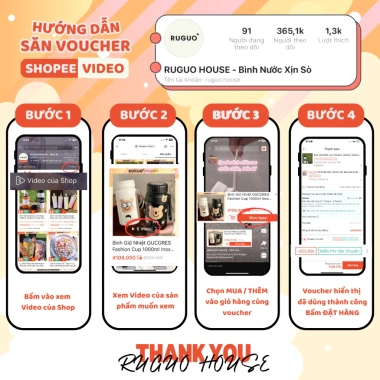 Ly giữ nhiệt MOCHI 900ml in hình động vật, ống hút, quai xách Hàn Quốc - 159k