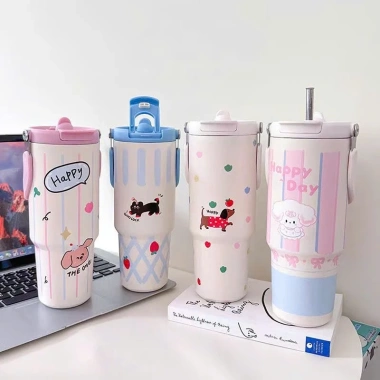 Ly giữ nhiệt MOCHI 900ml in hình động vật, ống hút, quai xách Hàn Quốc - 159k 4 Ly giữ nhiệt MOCHI 900ml in hình động vật, ống hút, quai xách Hàn Quốc - 159k 4