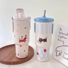 Ly giữ nhiệt MOCHI 900ml in hình động vật, ống hút, quai xách Hàn Quốc - 159k 5