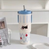 Ly giữ nhiệt MOCHI 900ml in hình động vật, ống hút, quai xách Hàn Quốc - 159k 7