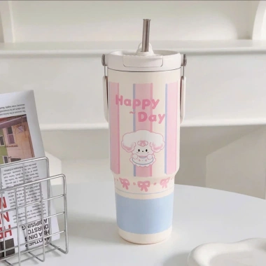 Ly giữ nhiệt MOCHI 900ml in hình động vật, ống hút, quai xách Hàn Quốc - 159k 10 Ly giữ nhiệt MOCHI 900ml in hình động vật, ống hút, quai xách Hàn Quốc - 159k 10