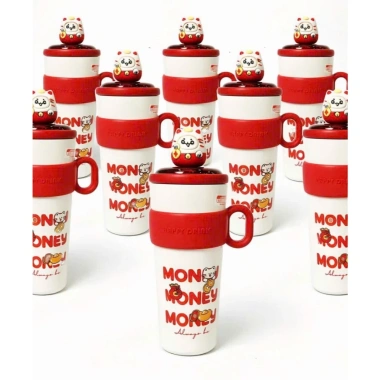 Ly giữ nhiệt Money Mèo Thần Tài 630ml Trendy Dễ Thương CopoGGY Giá 150.000đ 3