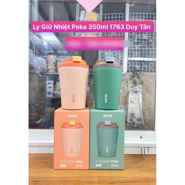 Ly giữ nhiệt Poka 350ml Duy Tân - nắp chống tràn, nhựa cao cấp MATSU, 219k 2 Ly giữ nhiệt Poka 350ml Duy Tân - nắp chống tràn, nhựa cao cấp MATSU, 219k 2