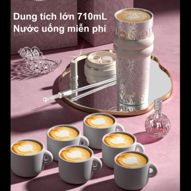 Ly Giữ Nhiệt QUEEN 710ml 316 Cốc Thép Không Gỉ với Ống Hút, Giữ Nhiệt 8h, Phủ Sứ - Giá 320.000đ