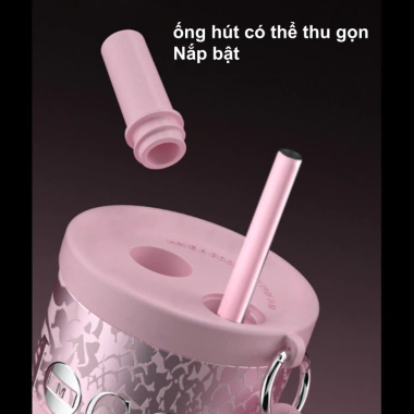 Ly Giữ Nhiệt QUEEN 710ml 316 Cốc Thép Không Gỉ với Ống Hút, Giữ Nhiệt 8h, Phủ Sứ - Giá 320.000đ