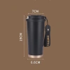 Ly giữ nhiệt tráng sứ cà phê MITA Summer 500ml - Thiết kế tối giản, kèm ống hút 6