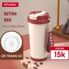 Ly giữ nhiệt tráng sứ cà phê MITA Summer Đỏ Cổ Điển 500ml kèm ống hút, khắc tên, giảm còn 181.500₫