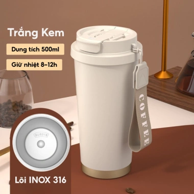 Ly giữ nhiệt tráng sứ cà phê MITA Summer Đỏ Cổ Điển 500ml kèm ống hút, khắc tên, giảm còn 181.500₫ 8