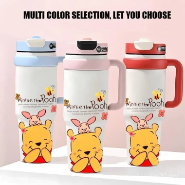 Ly giữ nhiệt Winnie the Pooh dễ thương, ống hút, giữ lạnh - Giá ưu đãi 185.000đ