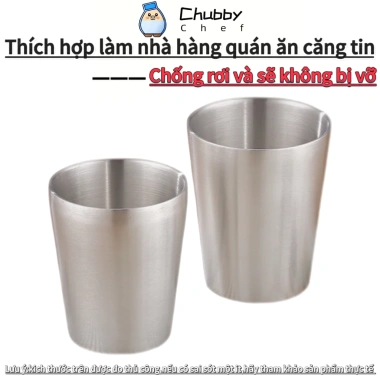 Ly inox 2 lớp Chubby Chef 300-450ml - Đồ uống lạnh, cafe, đá, cho nhà hàng, 47.000₫
