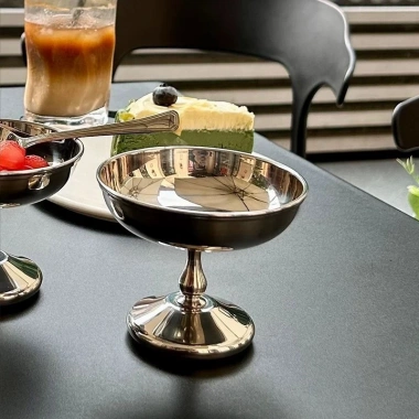 Ly kem inox 304 - Đựng bánh, hoa quả, tráng miệng phong tây, chỉ 205.000₫ 4 Ly kem inox 304 - Đựng bánh, hoa quả, tráng miệng phong tây, chỉ 205.000₫ 4