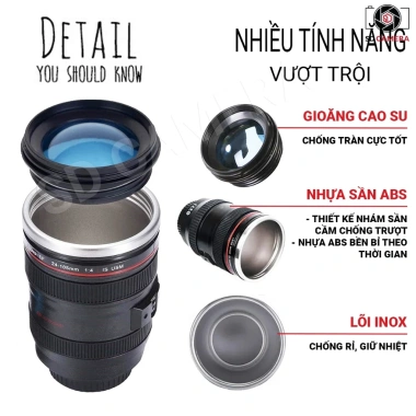 Ly nước Ống kính Cốc Lens inox không gỉ, chống tràn, chống trượt, giữ nhiệt, bền bỉ - 139.000₫ 5 Ly nước Ống kính Cốc Lens inox không gỉ, chống tràn, chống trượt, giữ nhiệt, bền bỉ - 139.000₫ 5