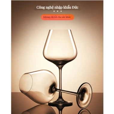 Ly rượu vang đỏ pha lê cao cấp 450ml - Bộ 2 ly Hello House, nâng cao hương vị, giá chỉ 58.000đ