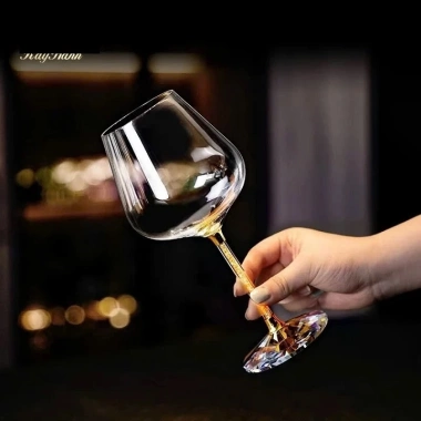 Ly rượu vang pha lê chân lá vàng 24k cao cấp - Sang trọng, giá ưu đãi 135.000₫ 7