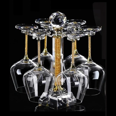 Ly rượu vang pha lê chân lá vàng 24k cao cấp - Sang trọng, giá ưu đãi 135.000₫ 9