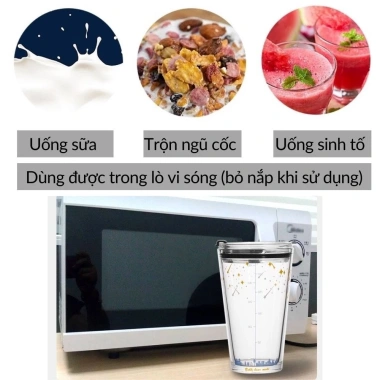 Ly thủy tinh 450ml có nắp và ống hút chịu nhiệt nóng lạnh - Giảm giá 25.000