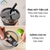 Ly thủy tinh 450ml có nắp và ống hút chịu nhiệt nóng lạnh - Giảm giá 25.000 6