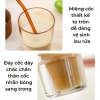 Ly thủy tinh 450ml có nắp và ống hút chịu nhiệt nóng lạnh - Giảm giá 25.000 7