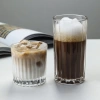 Ly thủy tinh cao cấp 350ml họa tiết sọc dọc - Cốc cafe, giá chỉ 29.900đ
