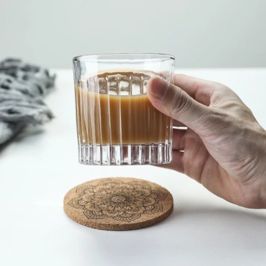 Ly thủy tinh cao cấp 350ml họa tiết sọc dọc - Cốc cafe, giá chỉ 29.900đ 9 Ly thủy tinh cao cấp 350ml họa tiết sọc dọc - Cốc cafe, giá chỉ 29.900đ 9