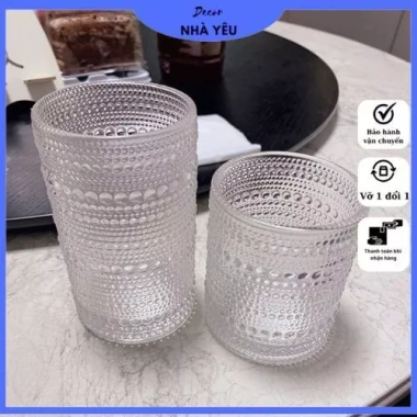 Ly thủy tinh cao cấp cốc trụ châm bi chịu nhiệt - Giá chỉ 19.950₫, giảm mạnh